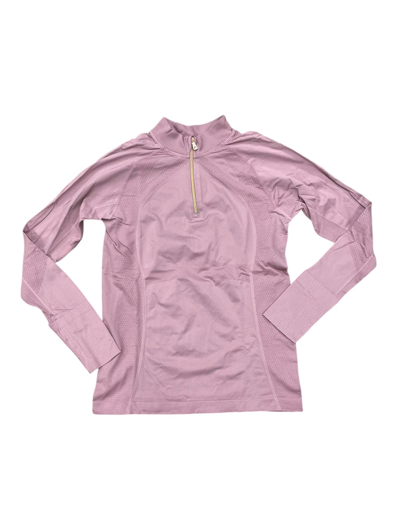 Anique 1/4 Zip LS Base Layer - Dusty Pink - L - USED