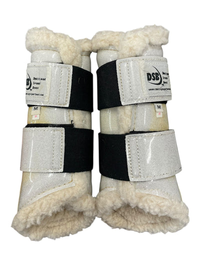 Glossy DSB Boots *Pair* - White Glitter - M - USED