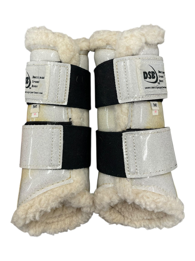 Glossy DSB Boots *Pair* - White Glitter - M - USED