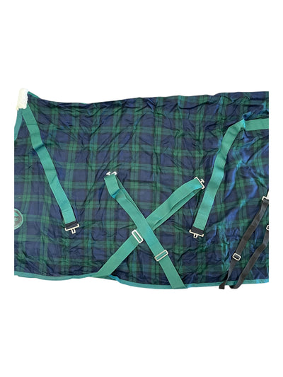 Weatherbeeta Soft Lightweight Stable Sheet - Navy/Green - 76" - USED