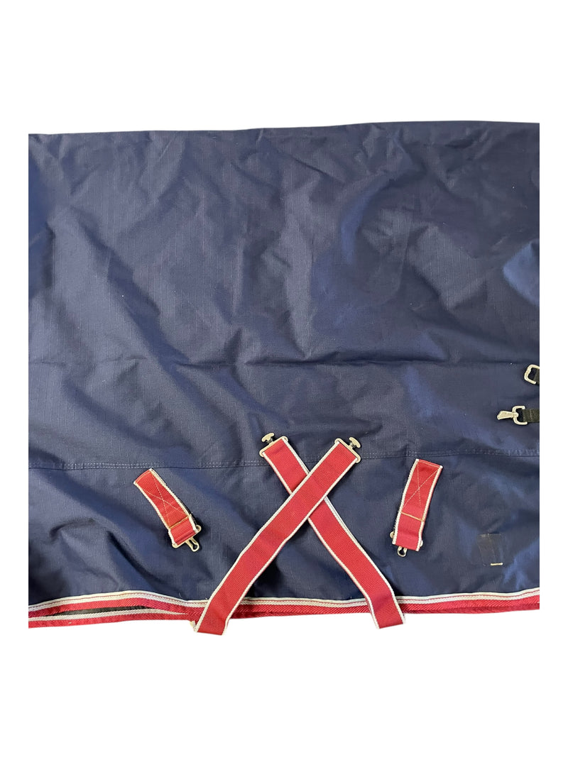 Smartpak Deluxe Midwt. T/O Blanket - Navy/Red/White - Approx 78" - USED