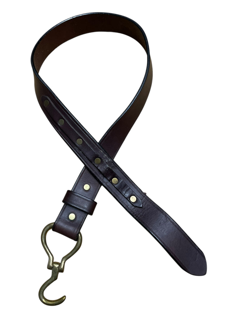 Tory Leather Belt - Brown/Brass - 28 - USED