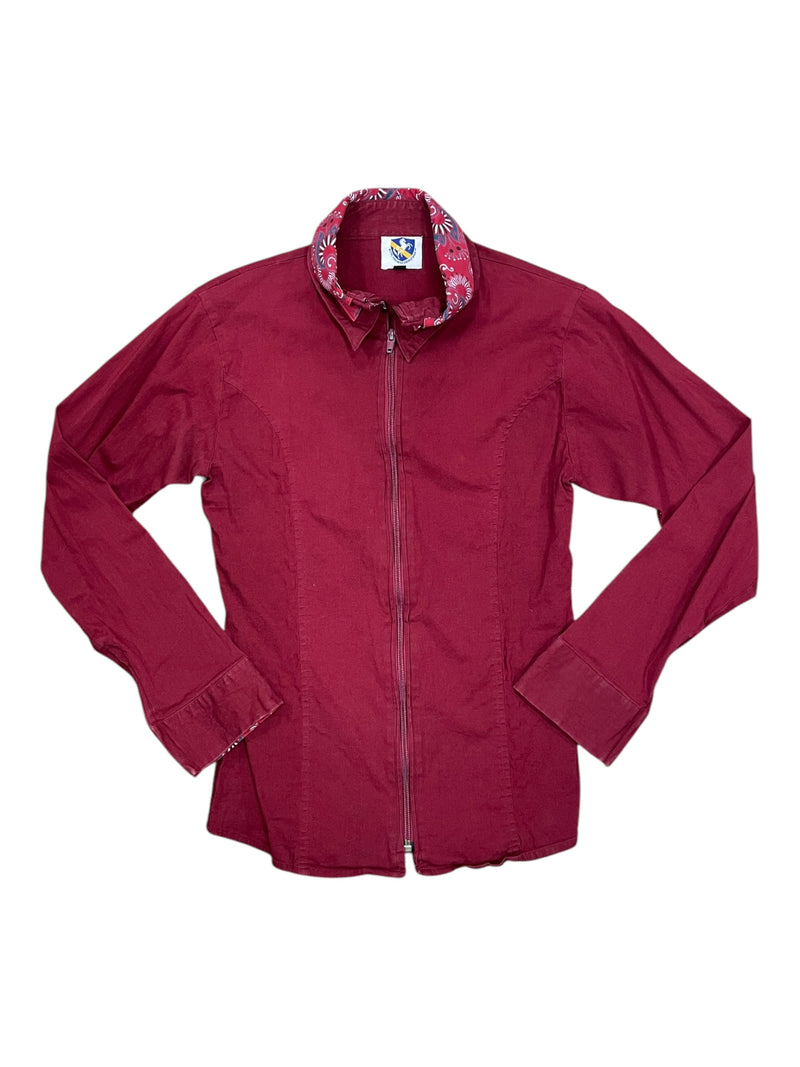 Royal Highness Western Show Shirt - Wine Red - L - USED