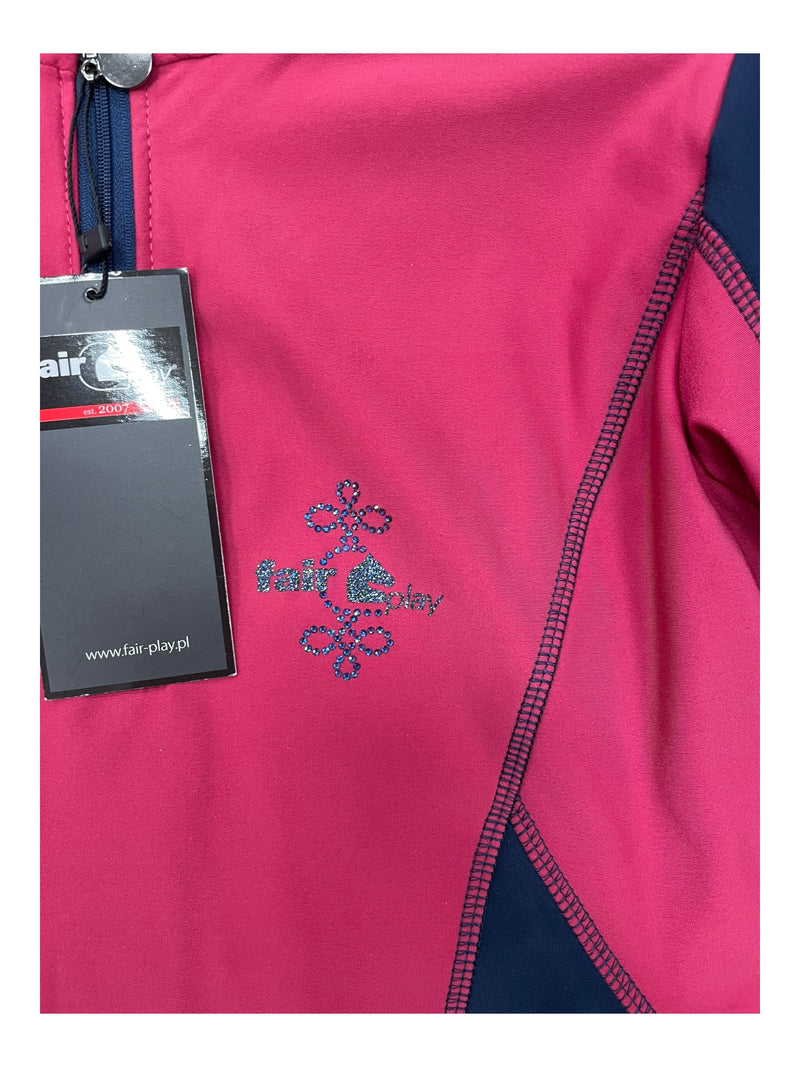 Fair Play Kamila Winter 1/4 Zip Top *NWT* - Dark Pink/Navy - 36 - USED