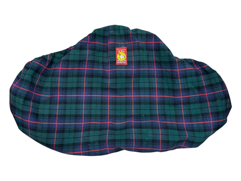 Baker AP Saddle Cover - Green/Navy/Red Plaid - 23" Spine - USED