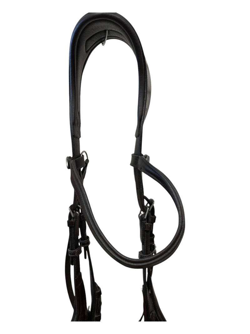 PS Of Sweden "Jump Off" Bridle W/ Reins- Brown - Cob Size/Full Crown - USED