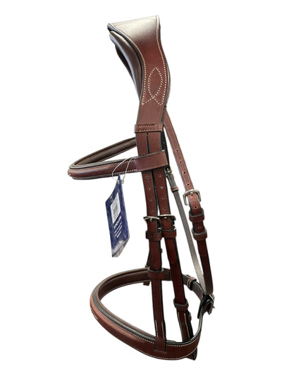 J Sterling Poll Relief Bridle *NWT* - Dark Chestnut - Cob - USED
