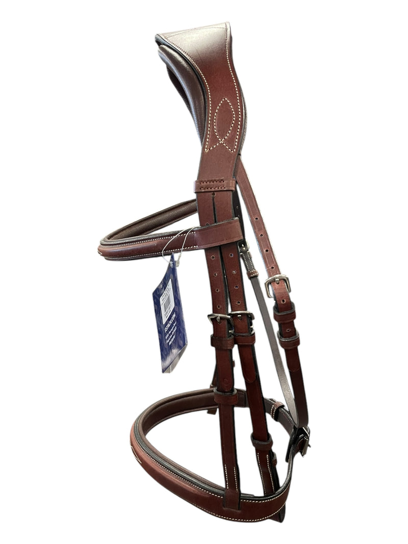 J Sterling Poll Relief Bridle *NWT* - Dark Chestnut - Cob - USED