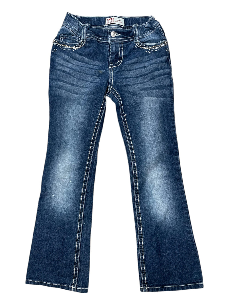 L.E.I Alexa Jeans - Denim - Youth Low Rise Slim Boot 8R - USED