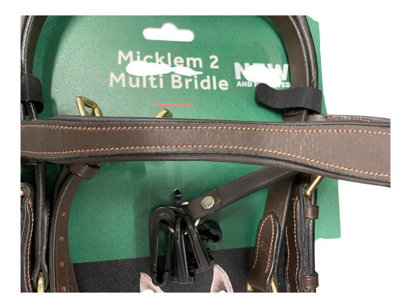 Micklem 2 Multi Bridle *NWT* - Dark Havana - Large Horse - USED