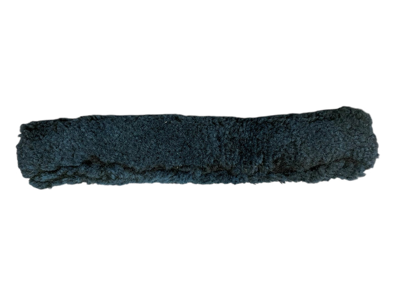 Sheepskin Crown Piece Cover - Navy - Approx 14" - USED