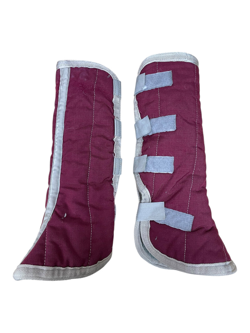 Fleece Lined Shipping Boots *Pair* - Maroon - Approx 19" - USED