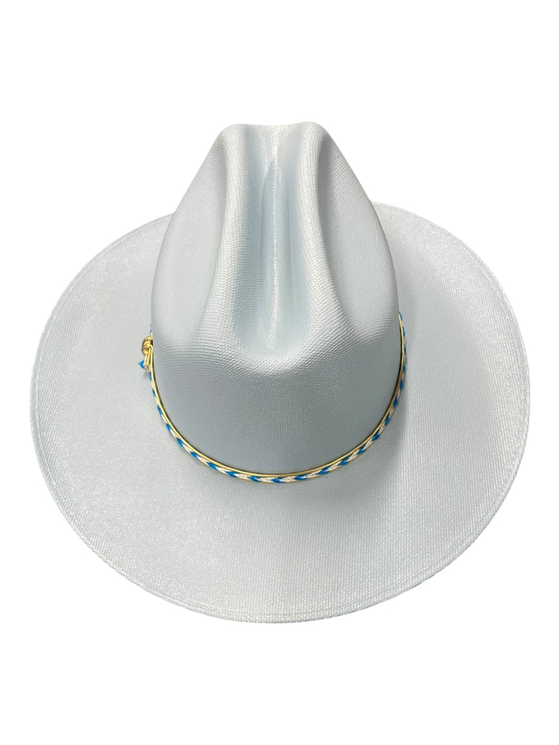 Bangora Straw Hat - Light Blue - L - USED