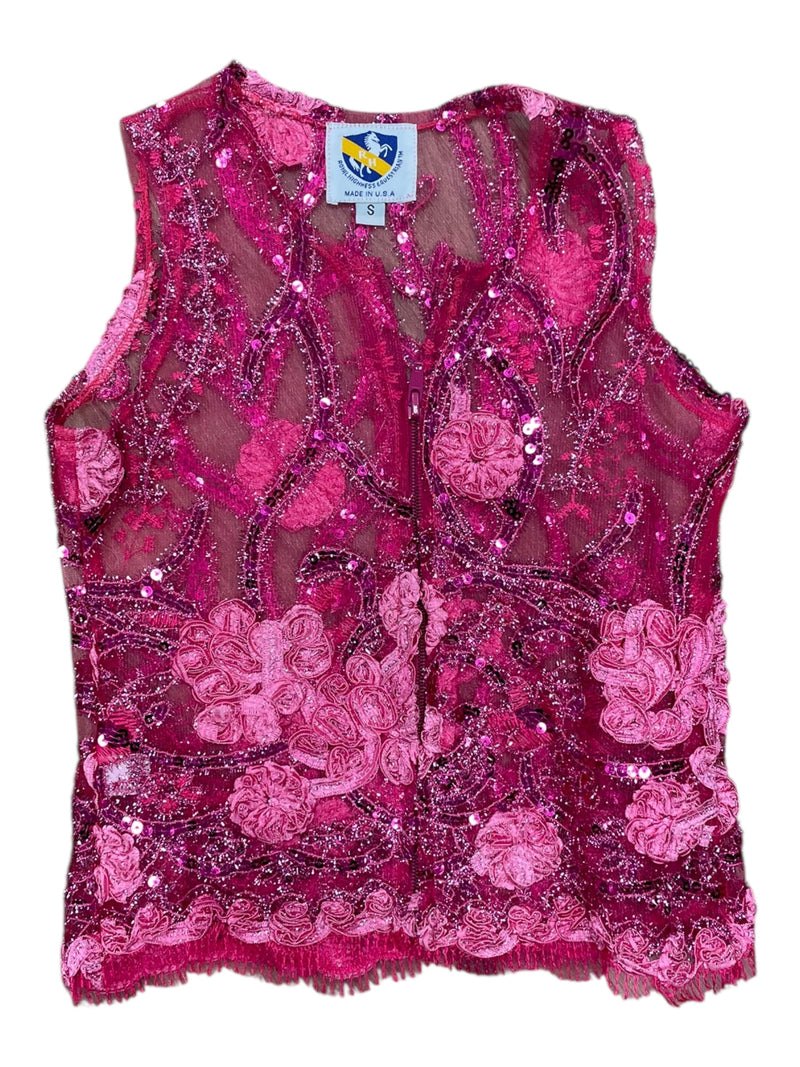 Royal Highness Sheer Rail Vest - Pink - Youth S - USED
