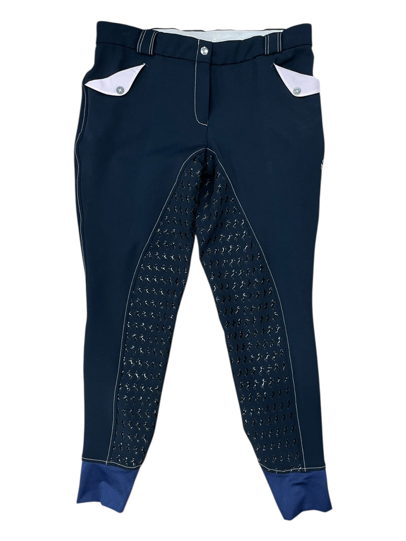 Huntington Equestrian  FS Breech - Navy/Pink - 16 (Approx US 34) - USED