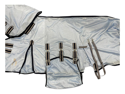 Horze Fly Sheet W/ Bellyband & Neck - Light Blue - 69" - USED