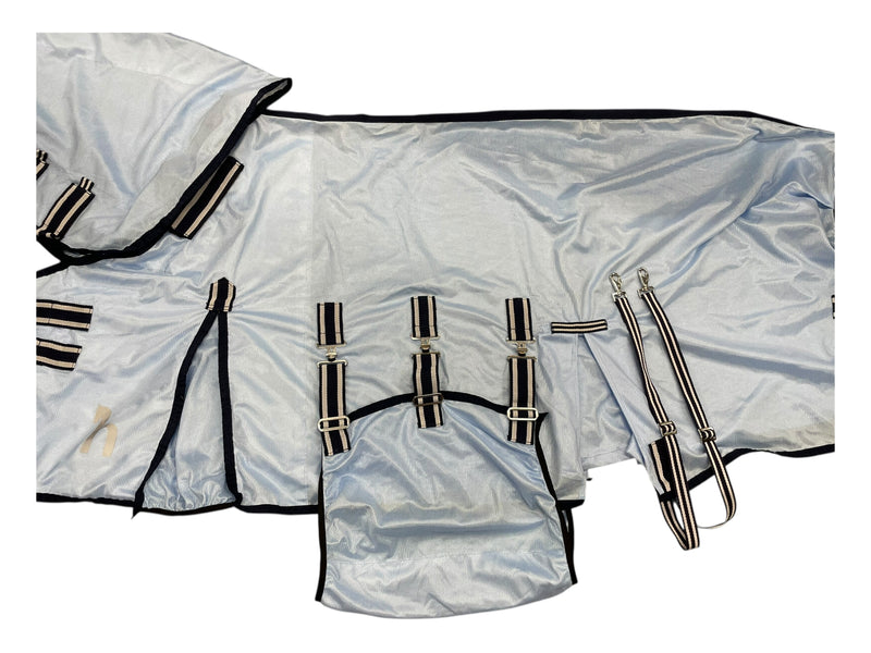 Horze Fly Sheet W/ Bellyband & Neck - Light Blue - 69" - USED