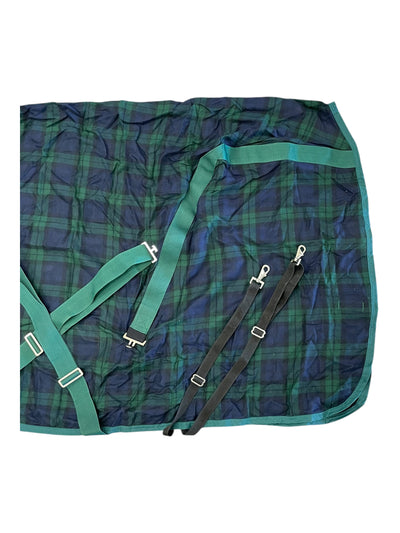 Weatherbeeta Soft Lightweight Stable Sheet - Navy/Green - 76" - USED