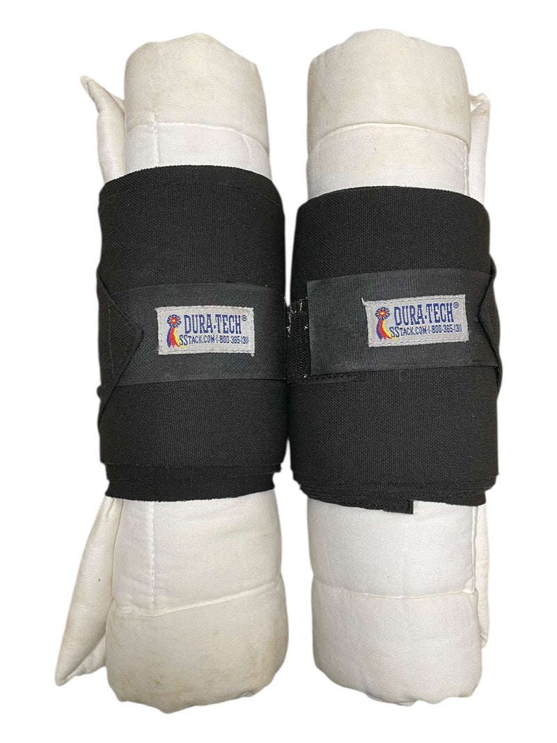 Dura-Tech Wraps/Standing Bandage Combo *Pair* - White/Black - Approx 13.5" - USED