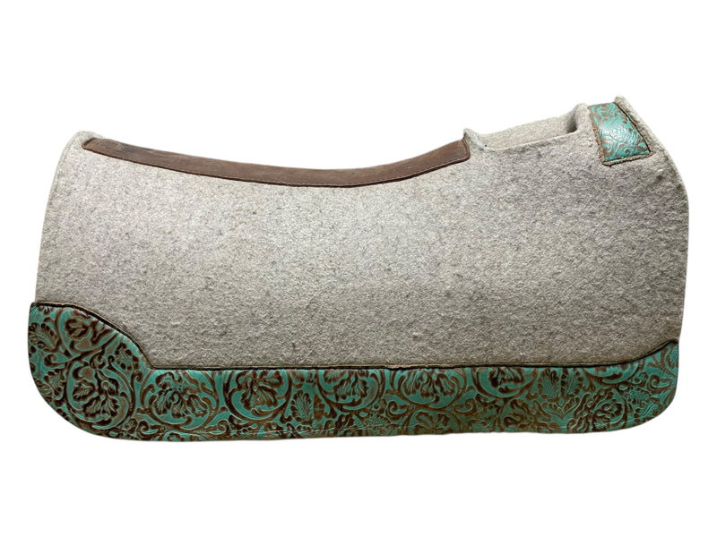 5 Star All Around Western Pad - Natural/Aquamarine - 1" 30x30" - USED