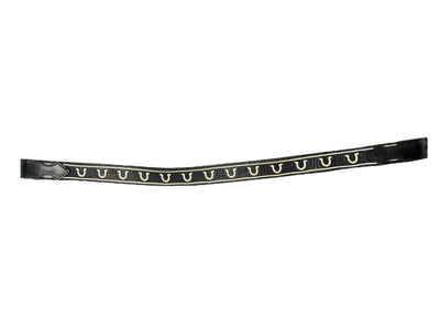 Equine Couture Leather Belt - Black/Horseshoe - 30" End-To-End - USED