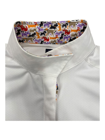 Essex Classics SS Show Shirt - White/Dogs - XL - USED