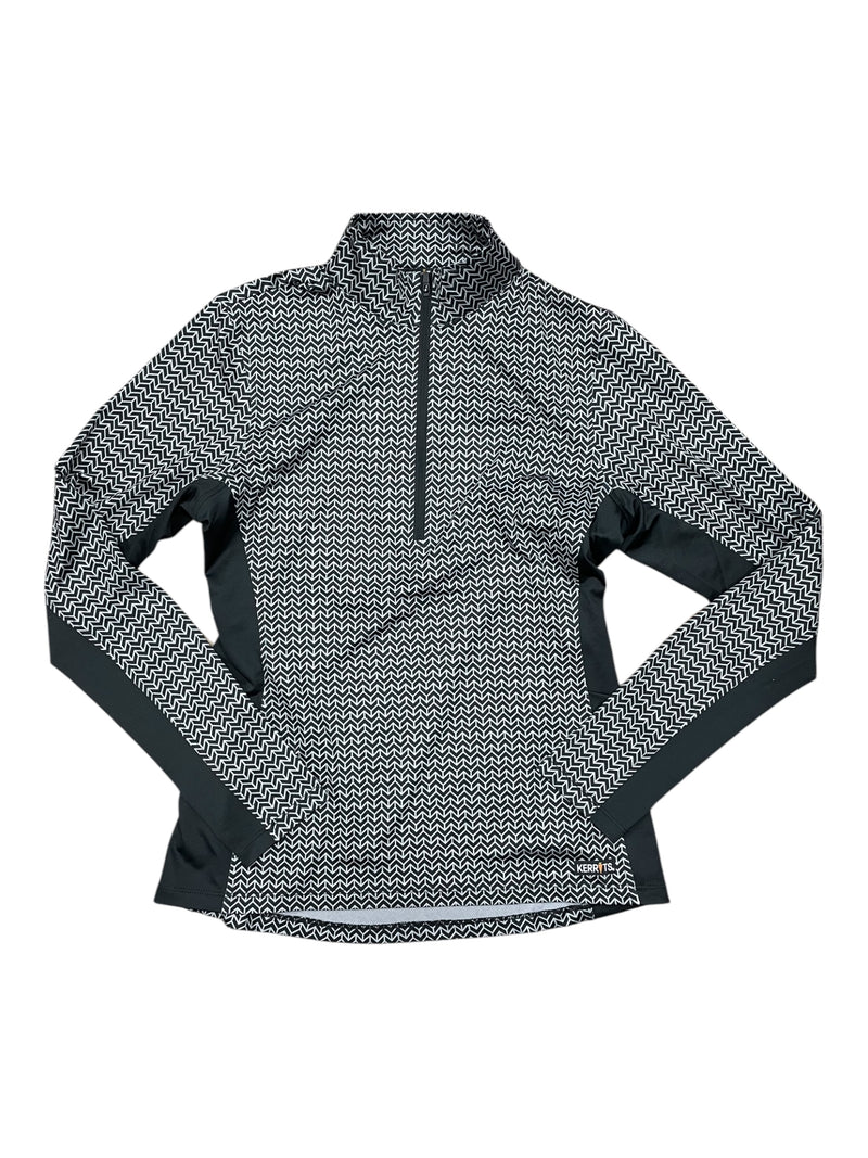Kerrits 1/4 Zip Sun Shirt - Grey/Black - S - USED