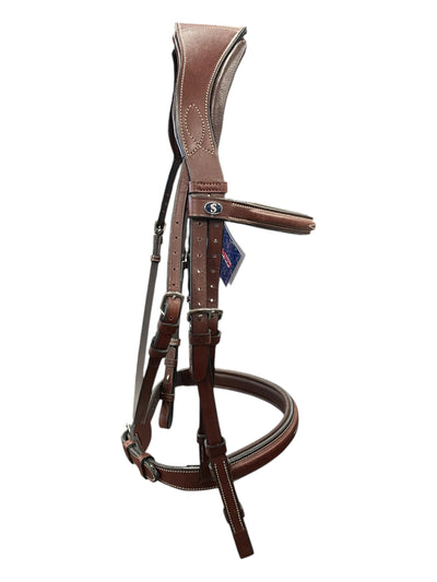 J Sterling Poll Relief Bridle *NWT* - Dark Chestnut - Cob - USED