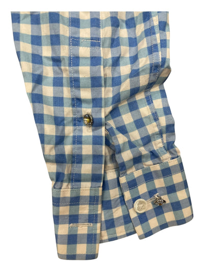 Blue Ribbon Boutique Saddle Seat Shirt - Blue/White - Youth S - USED