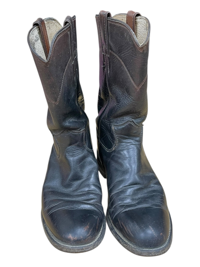 Justin Cowgirl Boots - Dark Brown/Black - 6.5 B - USED