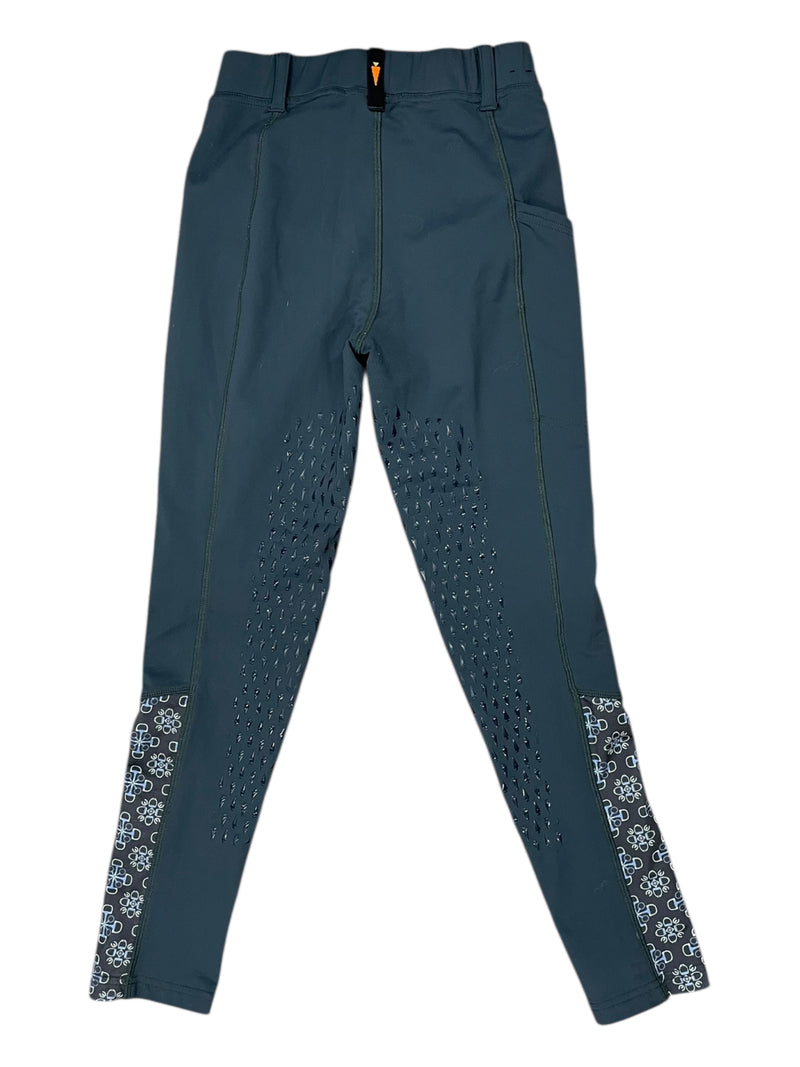 Kerrits Winter Full Leg Tight - Muted Green - Youth L - USED