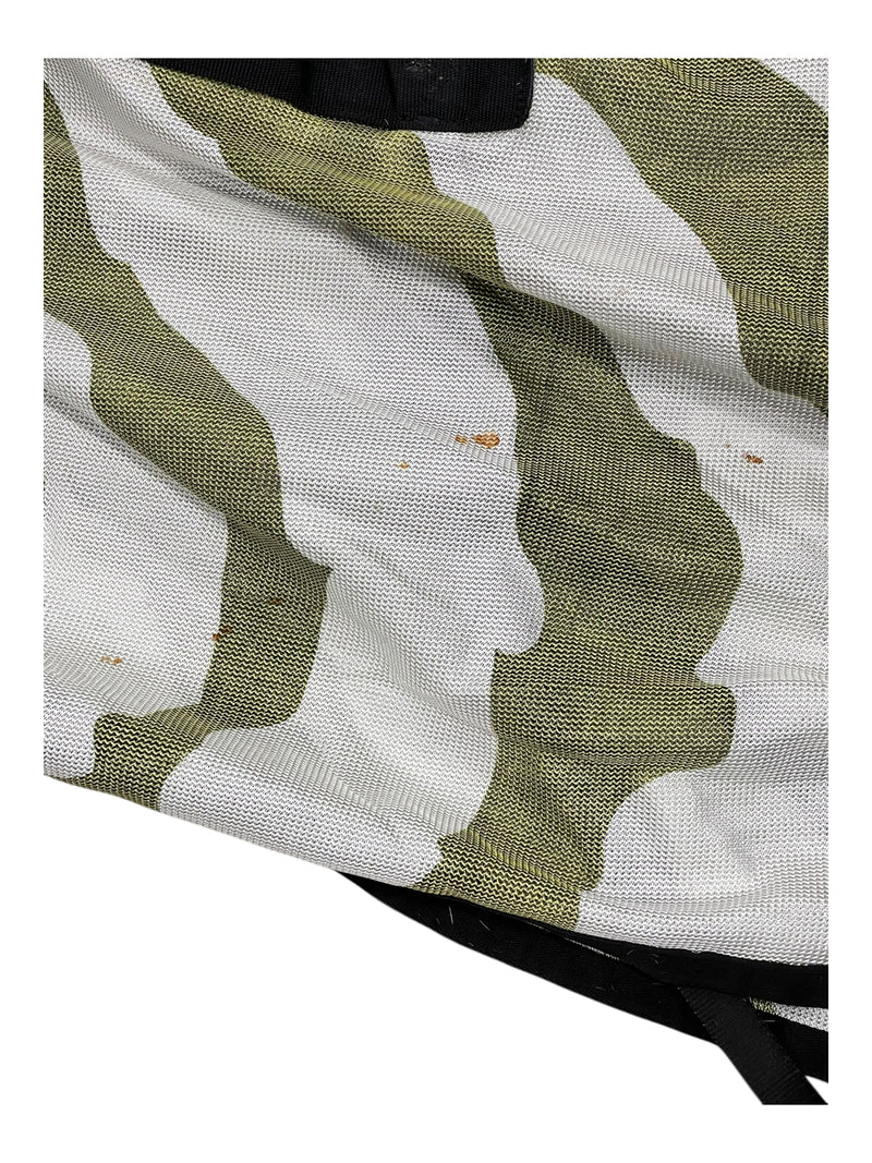 Bucas Fly Sheet W/ Neck - Green/White Zebra - 78" - USED