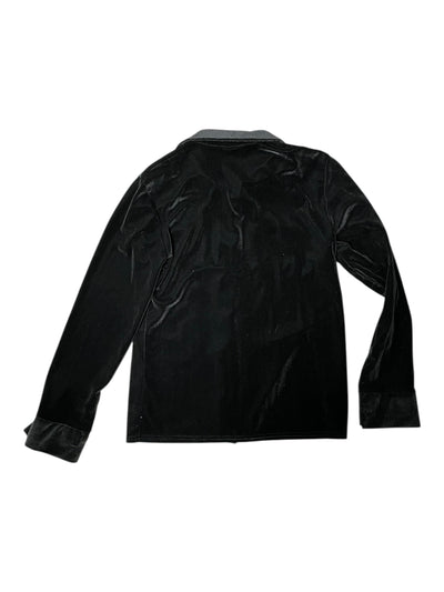 Velvet Button Down Shirt - Black - L - USED