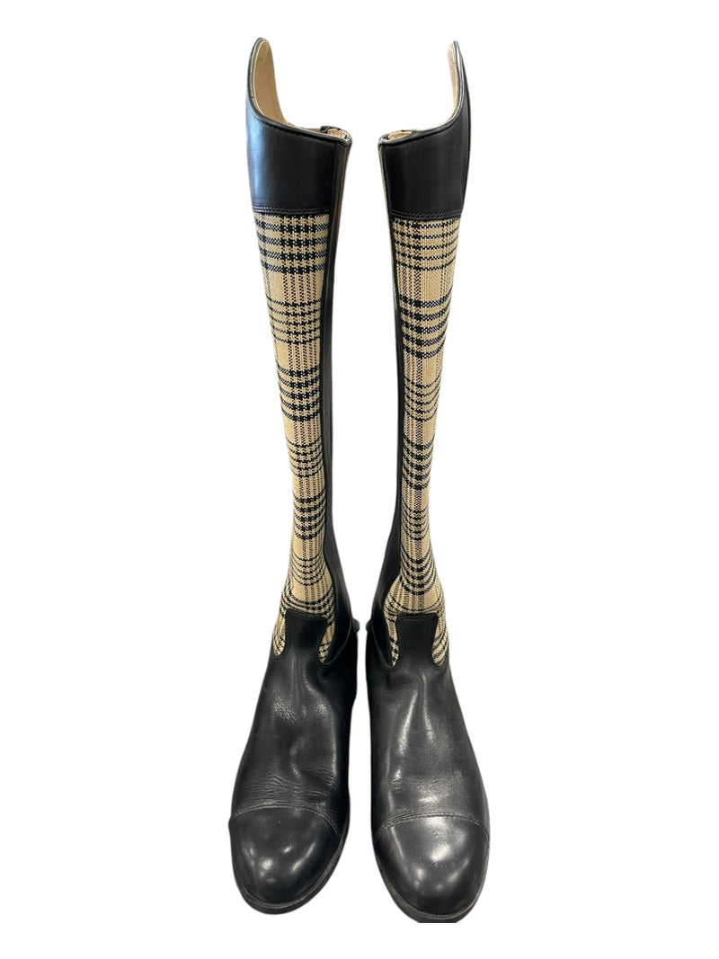 Ariat 5/A Baker Tall Boots - Black/Baker Plaid - 8.5B Med/Full - USED