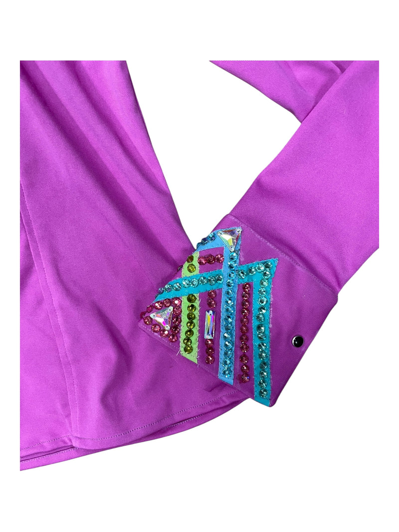 Western All Day Shirt - Purple/Bling - Custom Measurements - USED