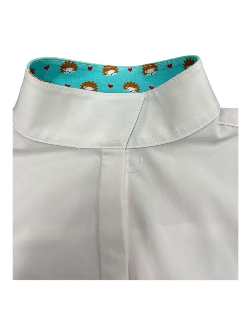 RJ Classics Prestige LS Show Shirt - White/Porcupine - Youth L - USED