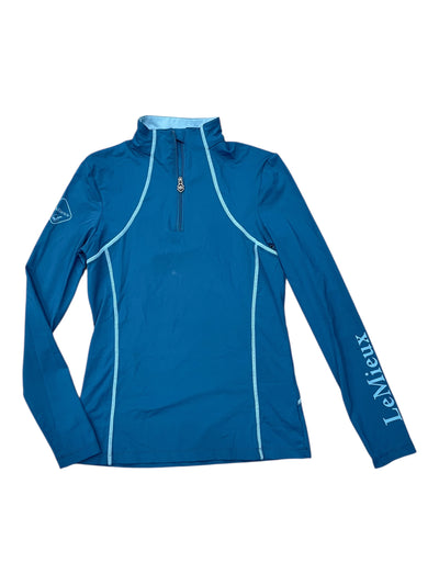 LeMieux LS Base Layer - Blue - Youth 11-12 - USED