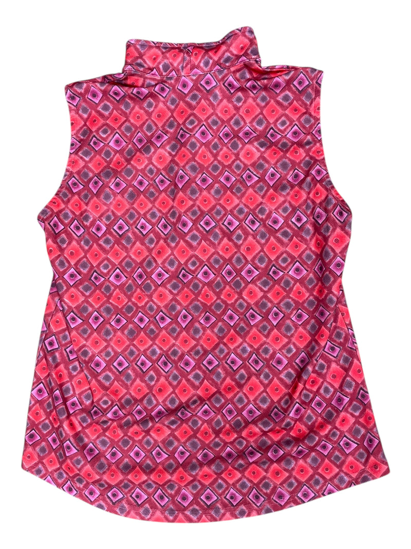 Kerrits Sleeveless 1/4 Zip - Red Pattern - XL - USED