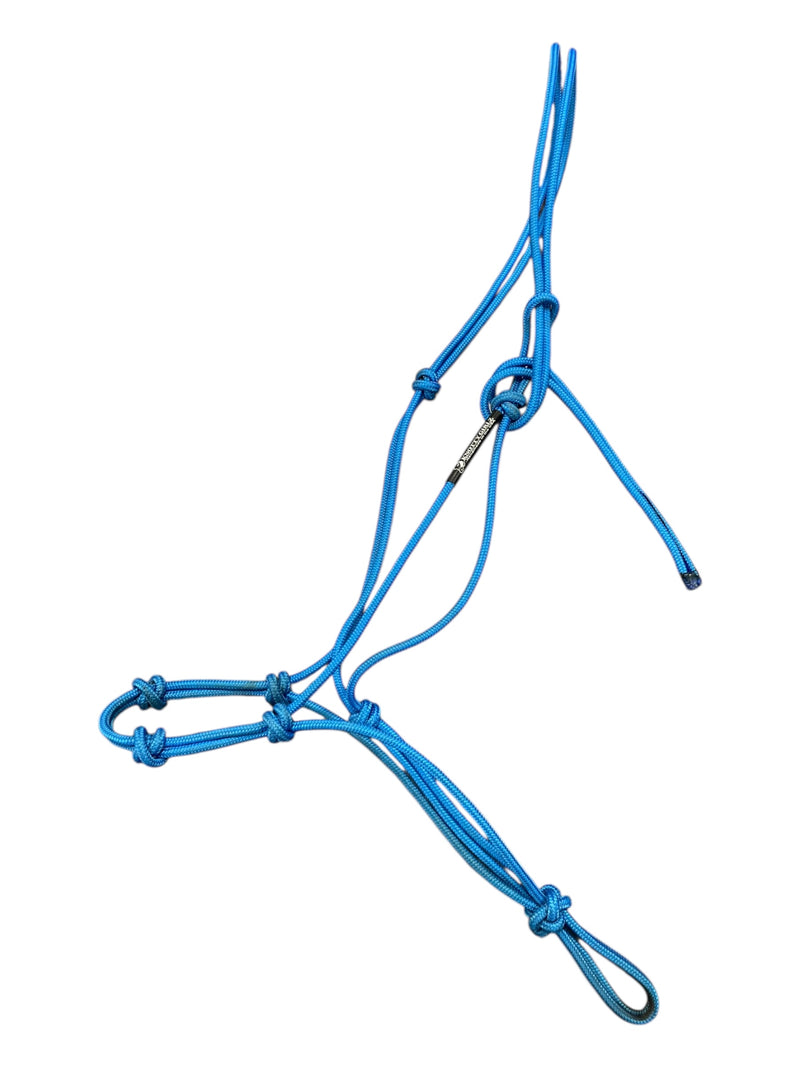Knotty Girlz Rope Halter - Blue - Yearling - USED