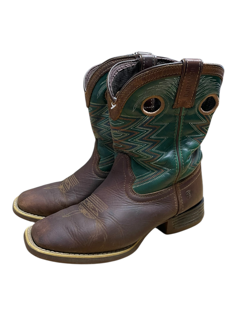 Durango Western Boots - Tan/Turquoise - Kids 8" / 3.5M - USED