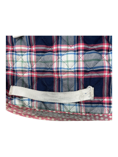 Equine Couture Amber AP Pad - Navy/Pink Plaid - Standard Size - USED