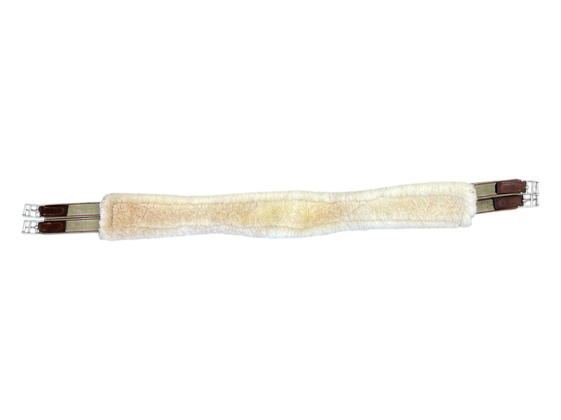 M Toulouse Leather/Fleece Girth - Brown/Natural - 50" - USED