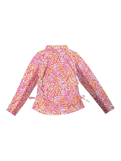 IBKUL Polo Collar Ruched Sun Shirt *NWOT* - Pink/Orange - S - USED