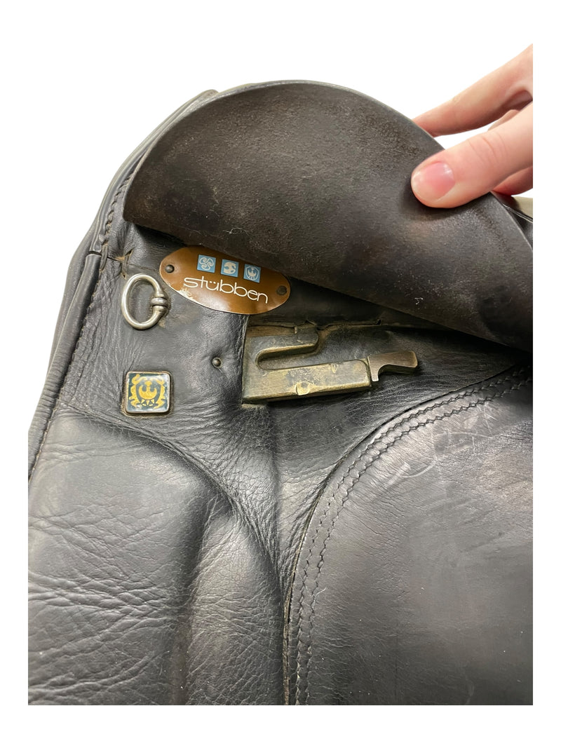 2002 Stubben Roxane DR Saddle - Black - 17.5" / 32 Tree (Wide) - USED