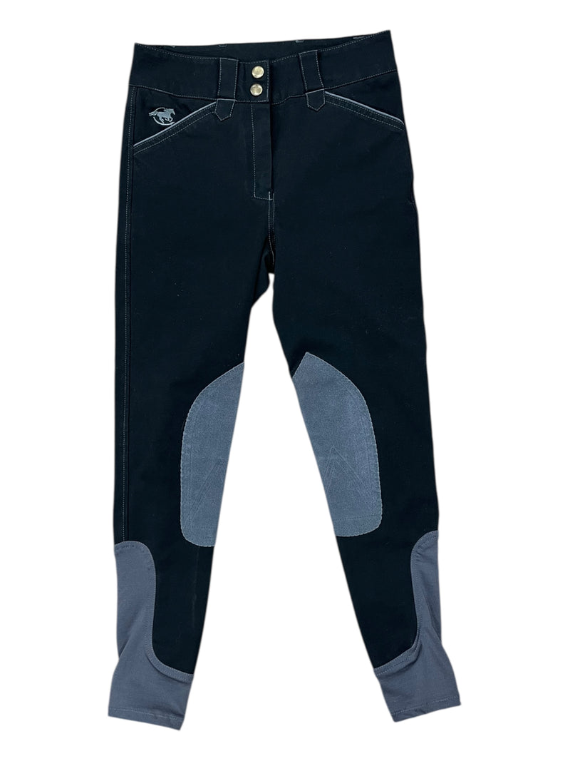 Smartpak Piper KP Breech - Black/Gray - Youth 12 - USED