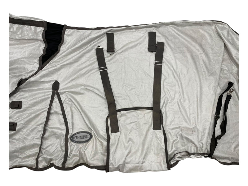 Country Pride Fly Sheet Neck + Bellyband - Silver - 76" - USED