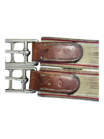 M Toulouse Leather/Fleece Girth - Brown/Natural - 50" - USED