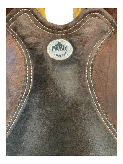 Alamo Saddle W/ Tack - Brown - 16" / Approx 7" Gullet - USED