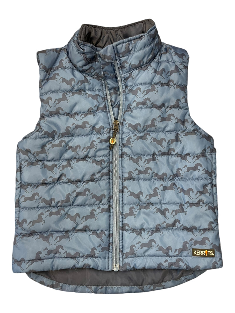 Kerrits Vest - Navy Horses - Youth S - USED