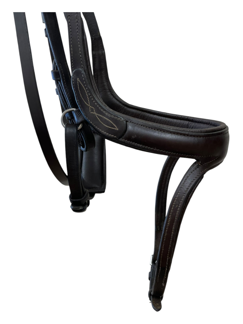 PS Of Sweden "Jump Off" Bridle W/ Reins- Brown - Cob Size/Full Crown - USED